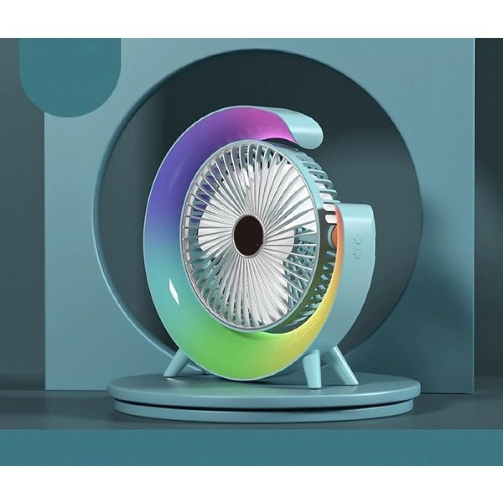 Yeelock Rgb Gece Lambası Şarj Fanı 3 Kademeli Masaüstü Sessiz Mini Elektrikli Fan Taşınabilir Fan USB - Açık Mavi Oto Boyaları Fiyatı