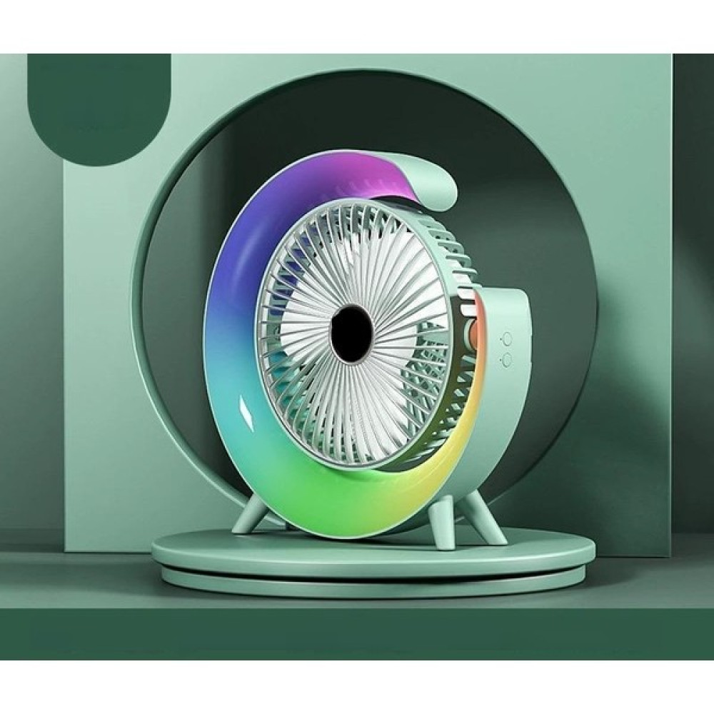 Yeelock Rgb Gece Lambası Şarj Fanı 3 Kademeli Masaüstü Sessiz Mini Elektrikli Fan Taşınabilir Fan USB - Açık Yeşil Oto Boyaları Fiyatı