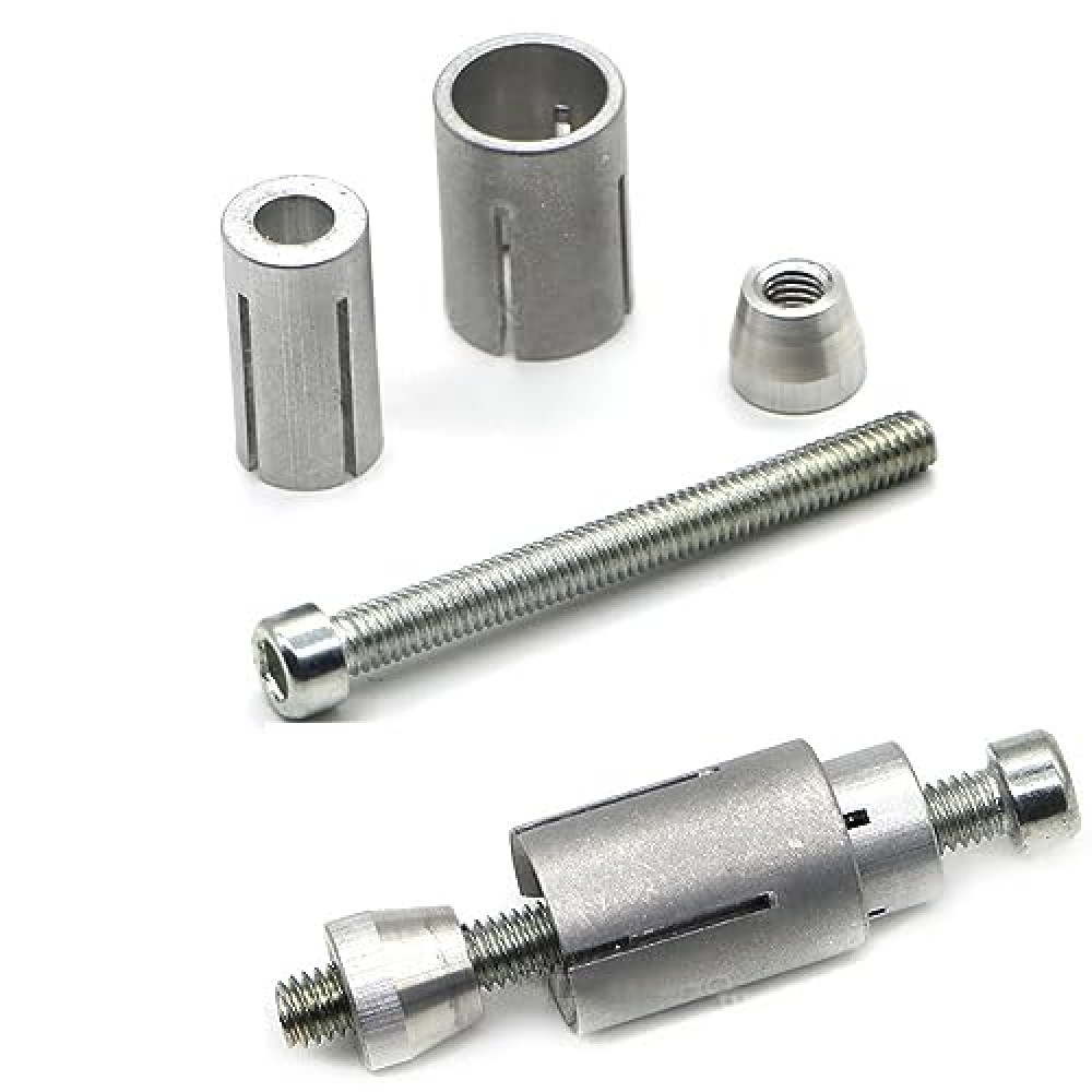 YehVeh 2 Pack Motorcycle Bar End Mounting Screw Set Universal 13mm-24mm Handlebar Expansion Screws for 7/8'' Handle Bar Grip End Caps Silder Plug Side Mirror Electric Dirt Bike Scooter Silver