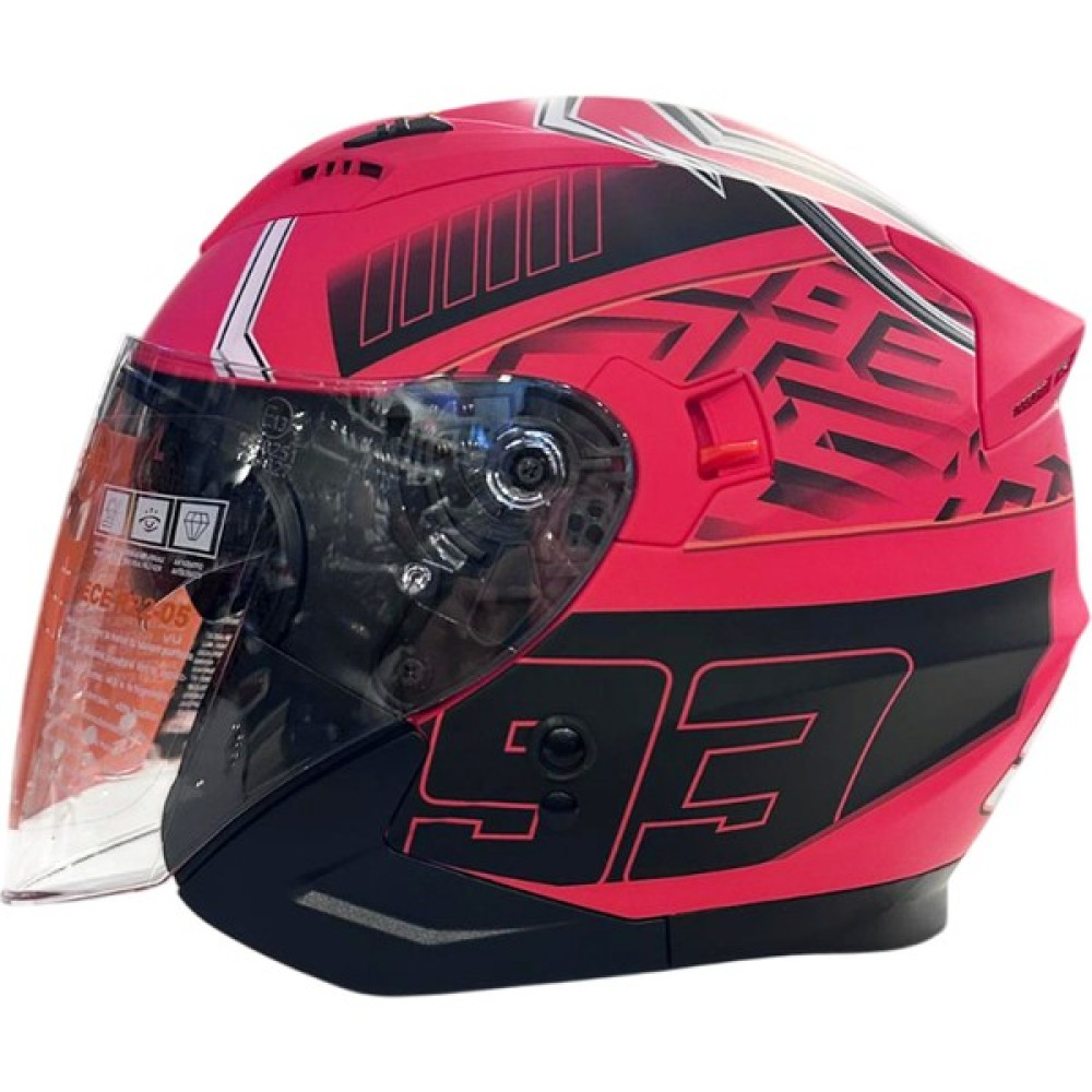 Yema 627 Matt Red 93 Güneş Vizörlü Yarım Motosiklet Kaskı - L Oto Boyaları Fiyatı