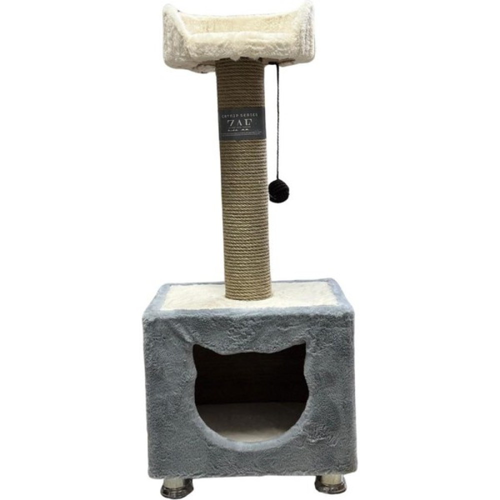 Yemci Petshop Zaf Cat Box Kedi Naneli Üstü Yataklı Kedi Evi Gri Evcil Hayvan Ürünleri Fiyatı