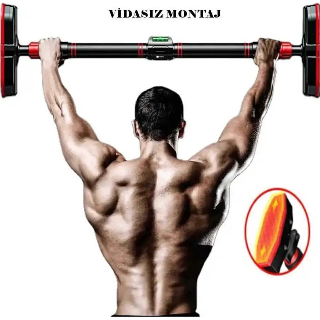 Yeni 72-95CM Kapı Barı Koridor Barfiksi Barfix Spor Aleti Demiri Barfiks Çubuğu Yeni Nesil Diğer Fiyatı