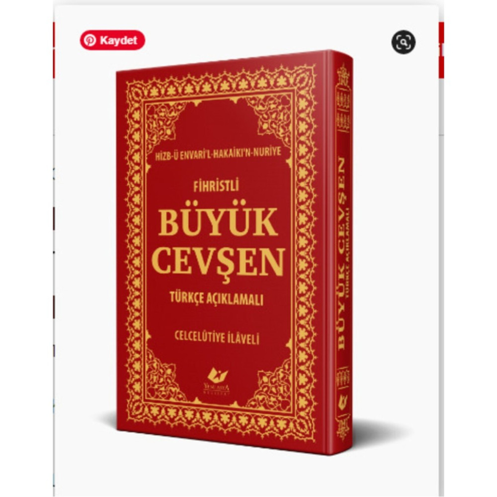Yeni Asya Neşriyat Celcellütiye Ilaveli Büyük Cevşen Orta Boy, Türkçe Açıklamalı ve Fihristl Termo Deri Din Kitapları Fiyatı