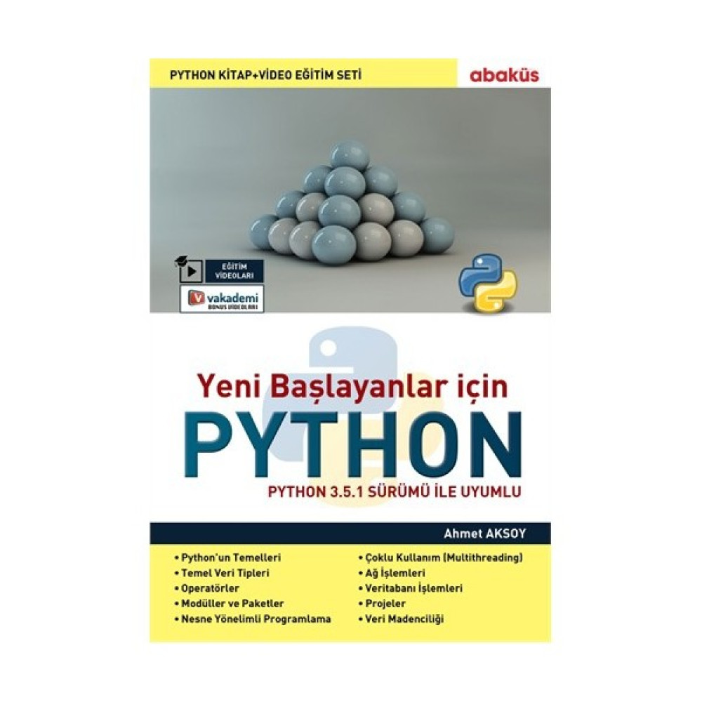 Yeni Başlayanlar İçin Python - Ahmet Aksoy Bilgisayar Kitapları Fiyatı