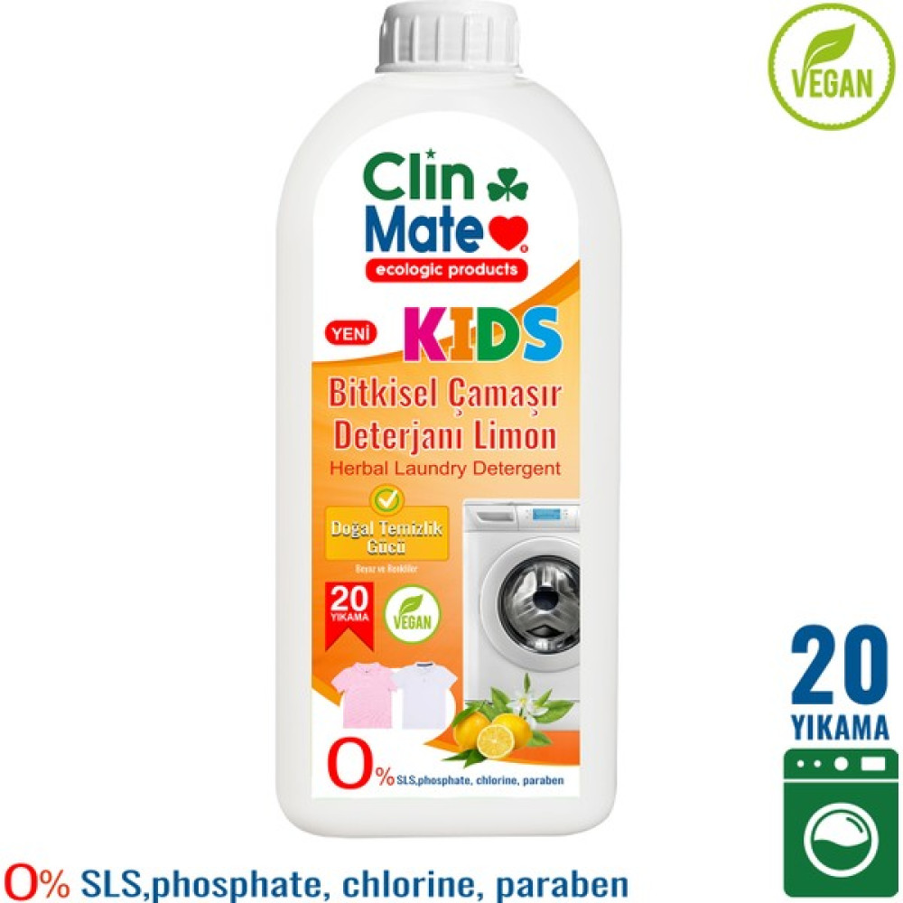 Yeni Clinmate Ekolojik Kids Bitkisel Çocuk Deterjanı Limon 750 ml 20 Yk Oto Boyaları Fiyatı