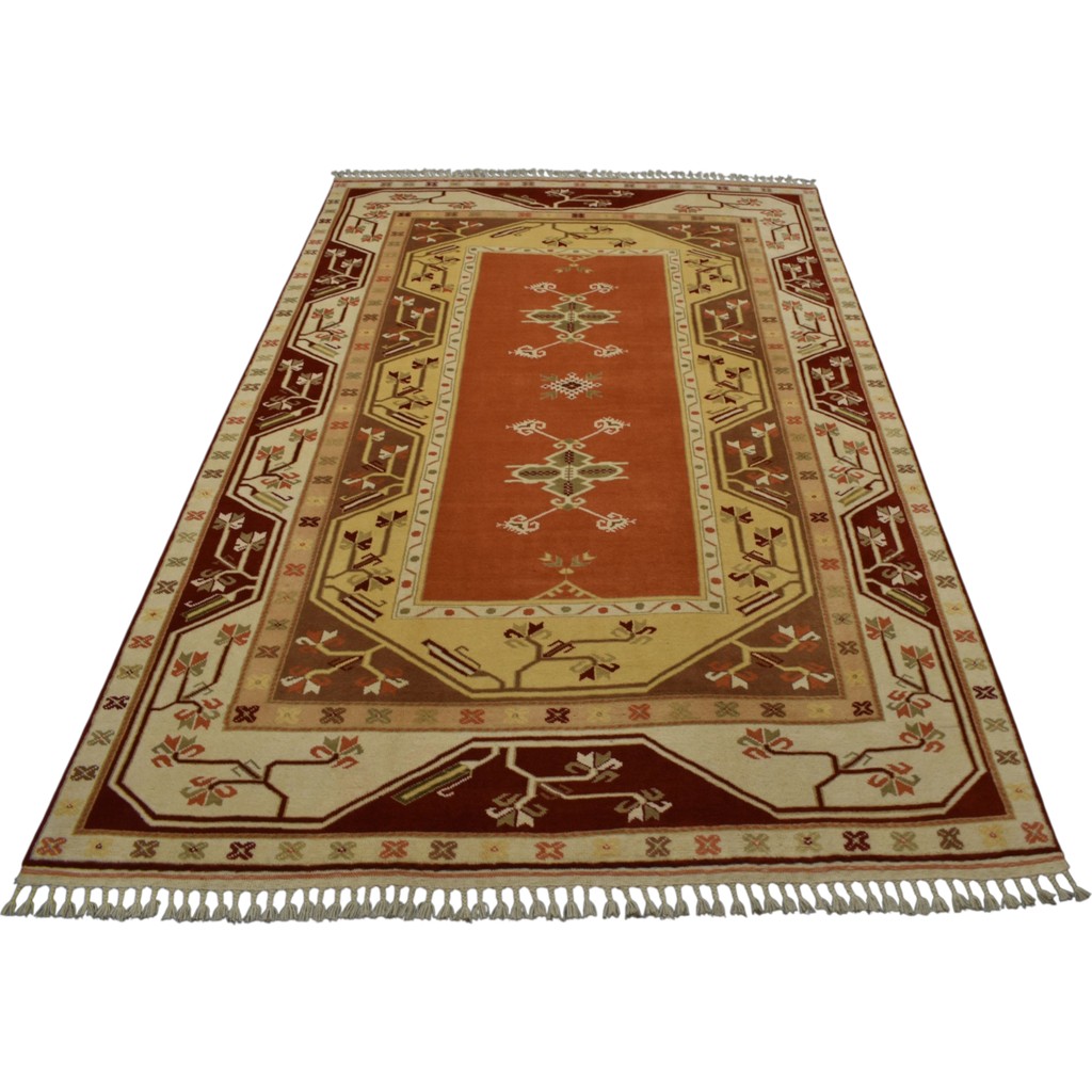 Yeni El Dokuma Modern Zarif Çiçekli Bozalan Milas Yün Halısı 5952 - Renkli - 190 x 290 cm SSD / Solid State Drive Fiyatı