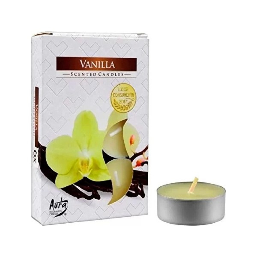 Yeni Geldi 4 Saat Yanan Vanilya Kokulu Tea Light Mum Avrupa'dan Ithal (6 Adet) - 6 Adet Dekoratif Mum Fiyatı