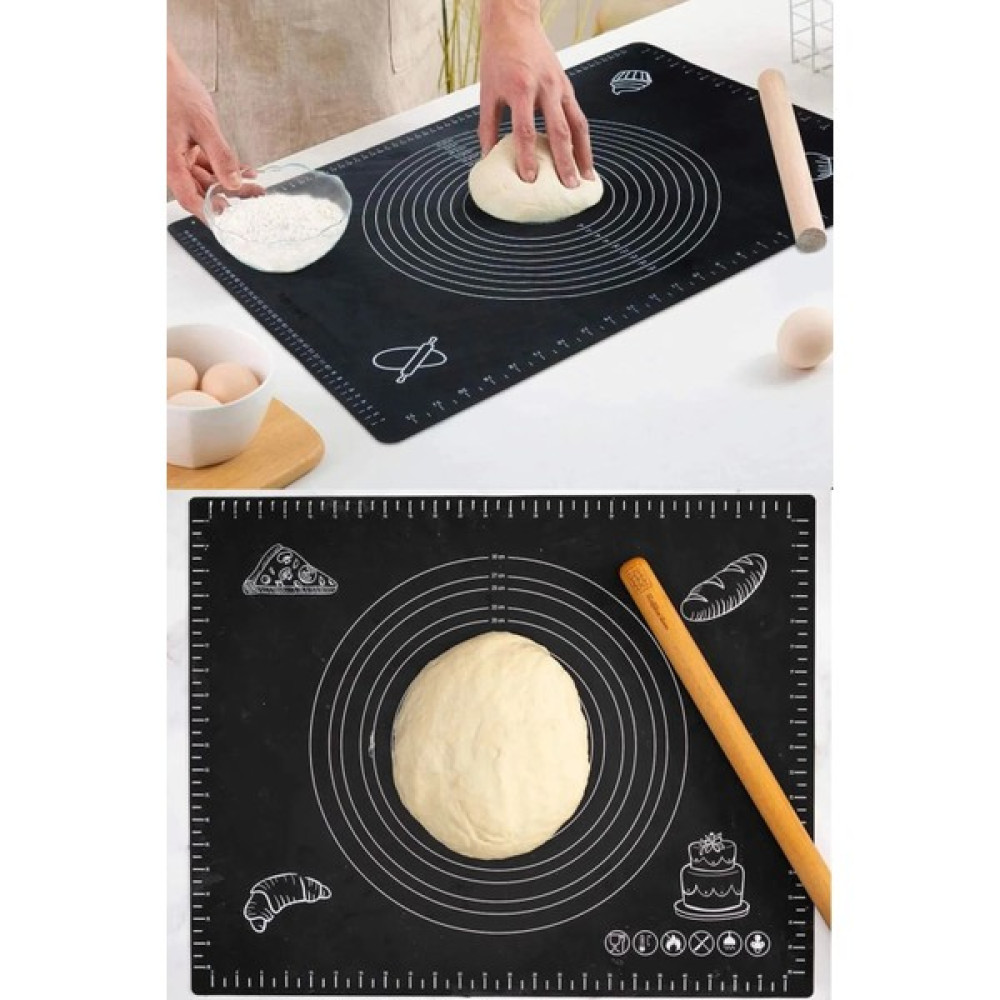 Yeni Geldi Silikon Yapışmaz Hamur Açma Matı Ölçekli Yüzey Koruyucu 50 x 40 cm Mutfak Gereçleri Fiyatı