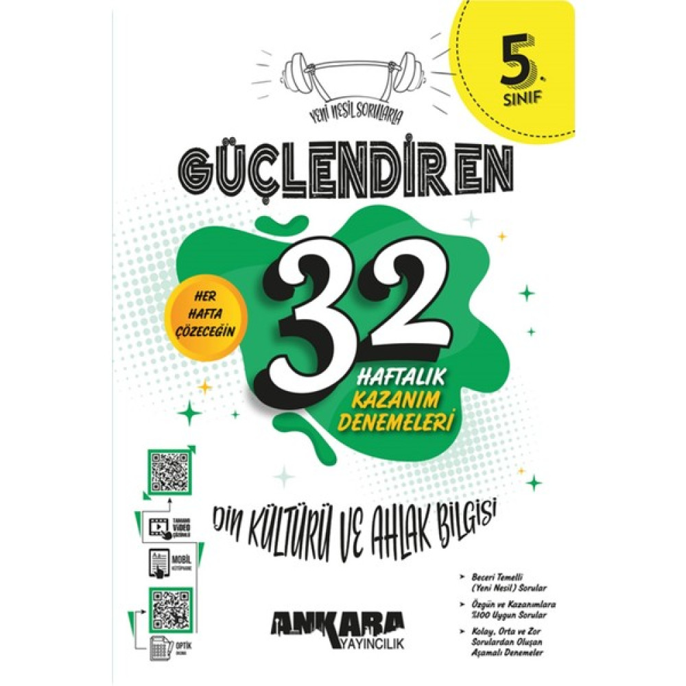 Yeni Müf. 8.sınıf Din Kültürü Yeni Nesil Sorularla Güçlendiren 32 Haftalık Kazanım Denemeler Matematik Fiyatı