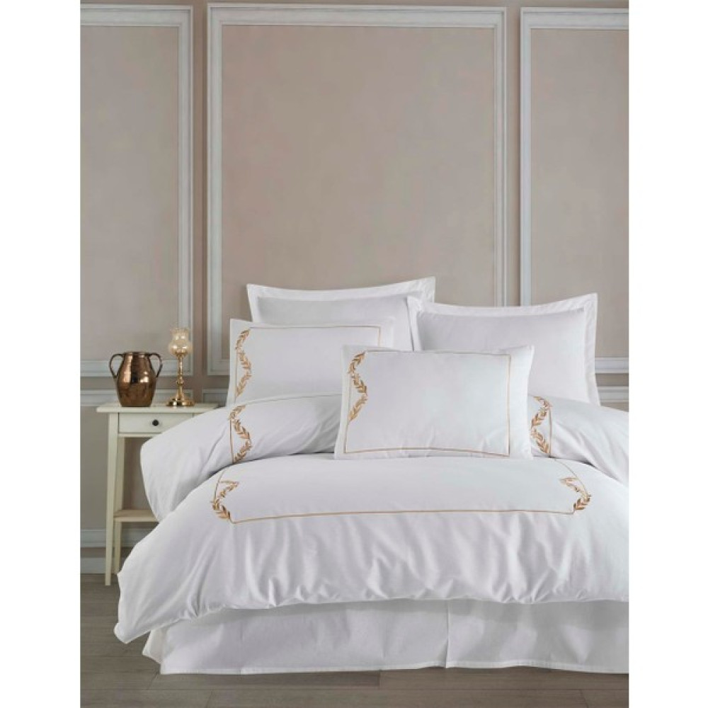 Yeni Sezon Çeyizlik  %100 Cotton Urban&chic Mısha Gold Çift Kişilik Nevresim Takımı 6 Parça "kutulu" - 200 x 220 cm Nevresim Takımı Fiyatı