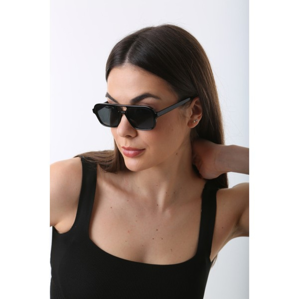 Yeni Sezon Trend Unisex Güneş Gözlüğü 20-Siyah - Siyah - Siyah Kadın Güneş Gözlükleri Fiyatı