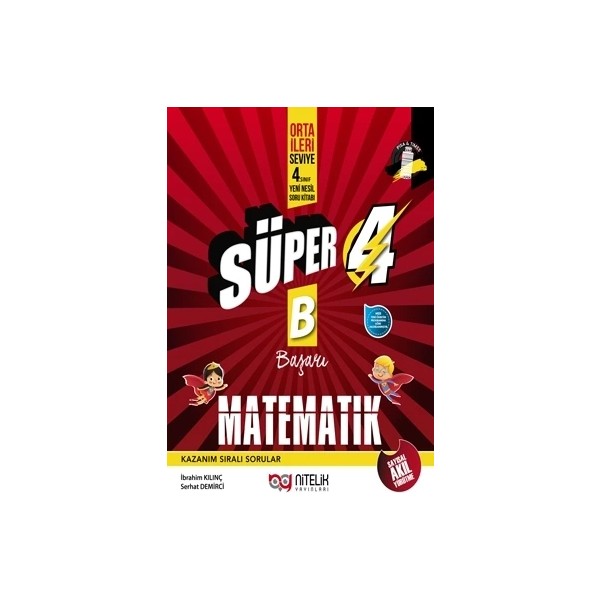 Yeni Süper 4 Sınıf Matematik B Başarı Yeni Nesil Soru Kitabı Nitelik Yayınları Diğer Fiyatı