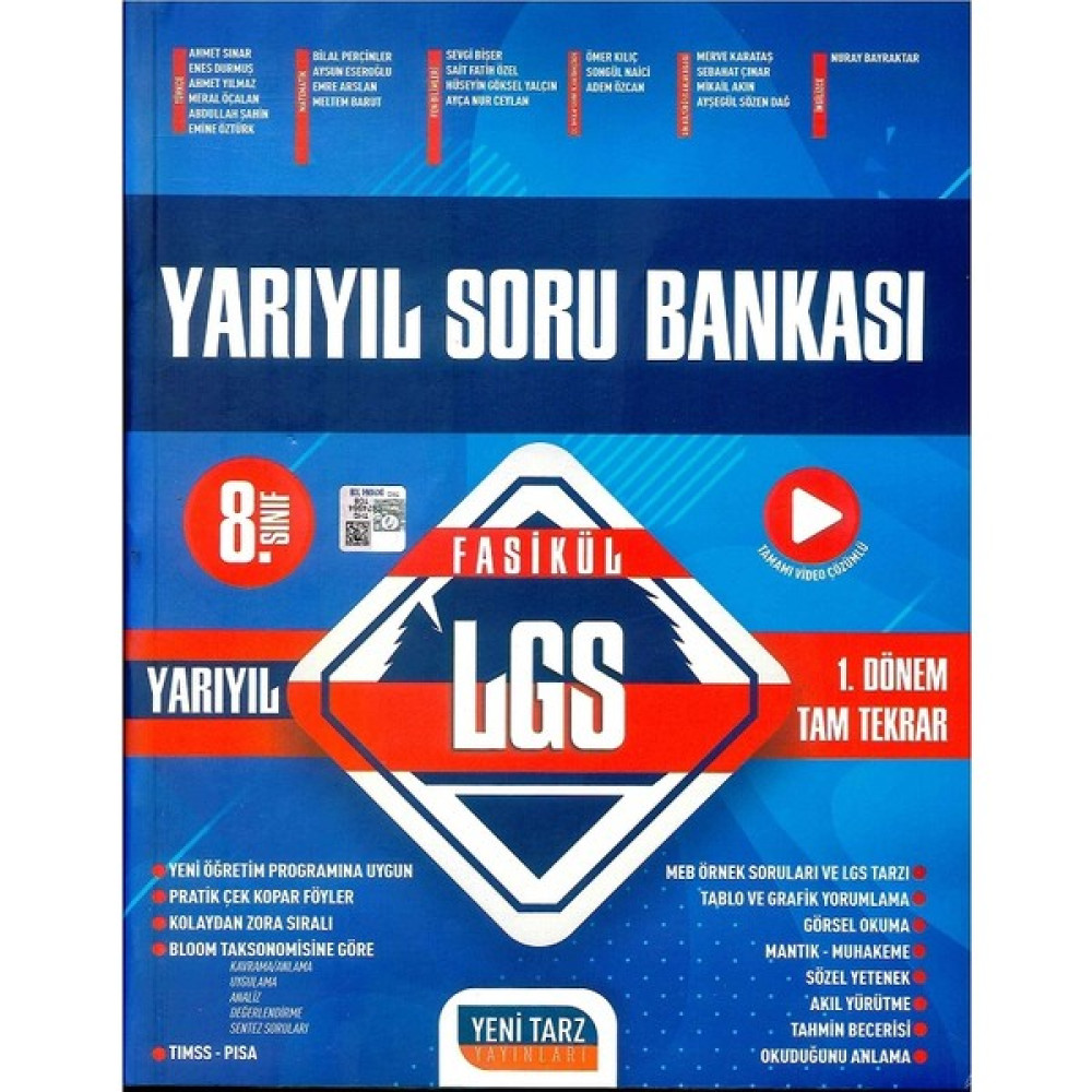 Yeni Tarz Yayınları 8. Sınıf Lgs Fasikül Yarıyıl Soru Bankası Kaynak Kitapları Fiyatı