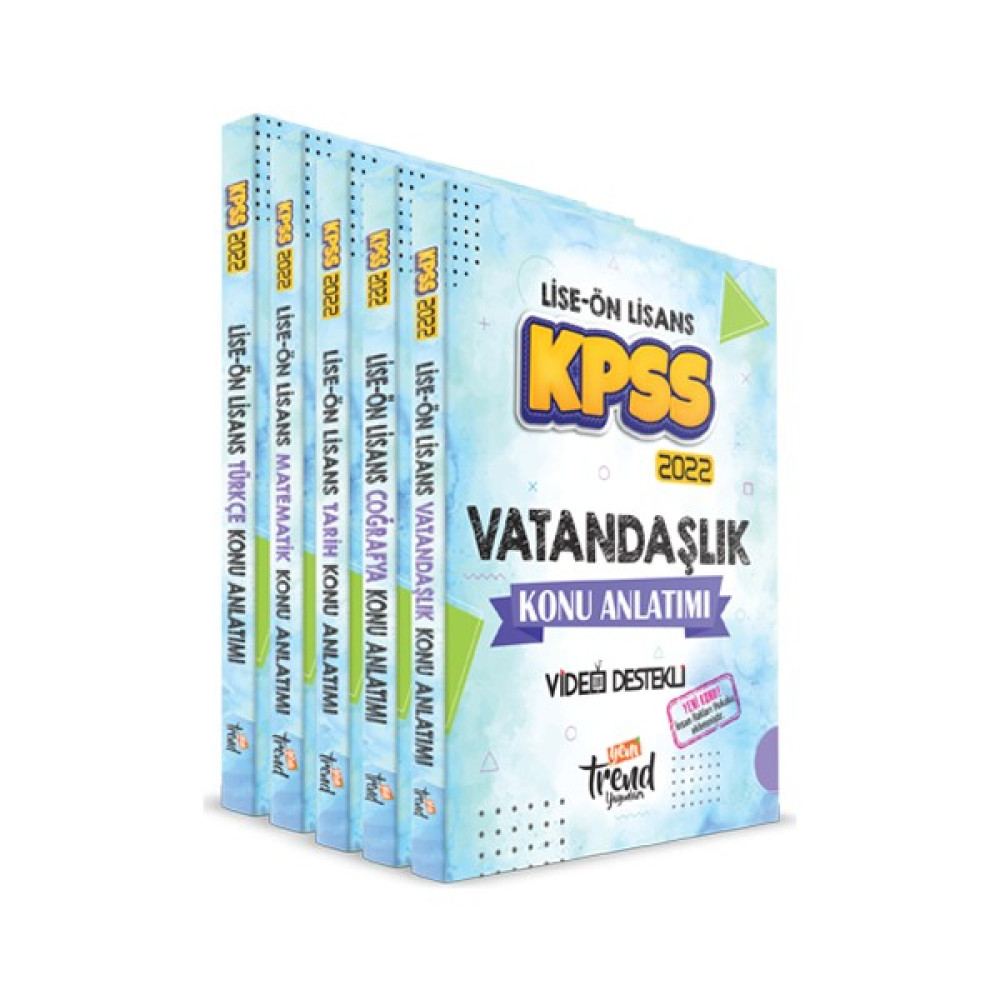 Yeni Trend Yayınları 2022 KPSS Lise & Önlisans: Genel Yetenek - Genel Kültür Konu Anlatım Seti Ders Sınav Kitapları Fiyatı
