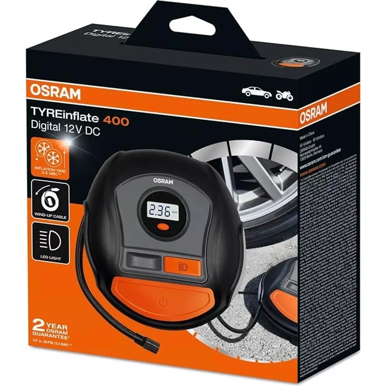 Yenibağ Dijital Lastik Şişirme Pompası Tyreinflate OTI400,12V Dc, LED Işıklı, 2 Yıl Garantili Diğer Fiyatı