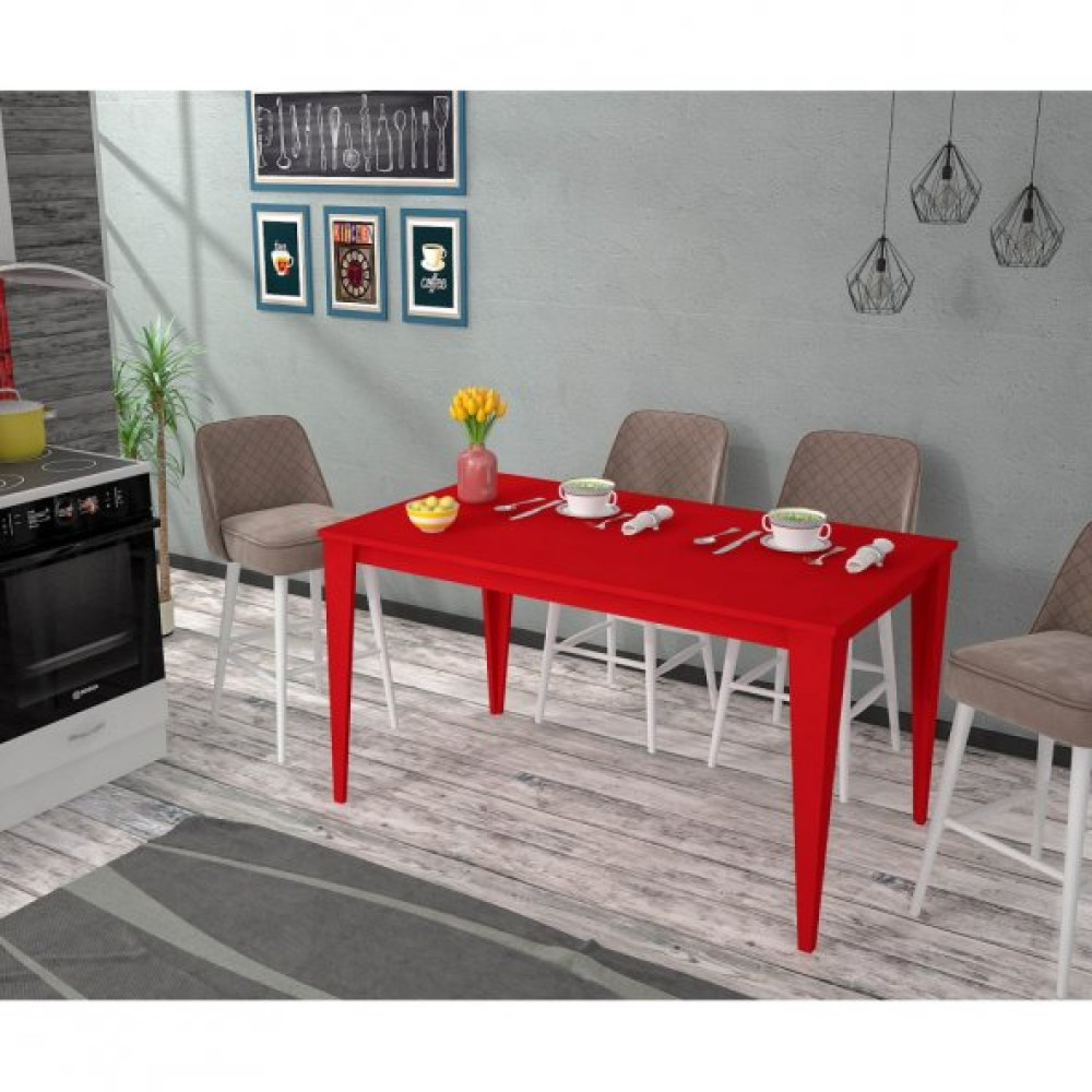 Yenice 130X70 Mutfak Masasi Kirmizi Mutfak Dolabı / Mobilyası Fiyatı