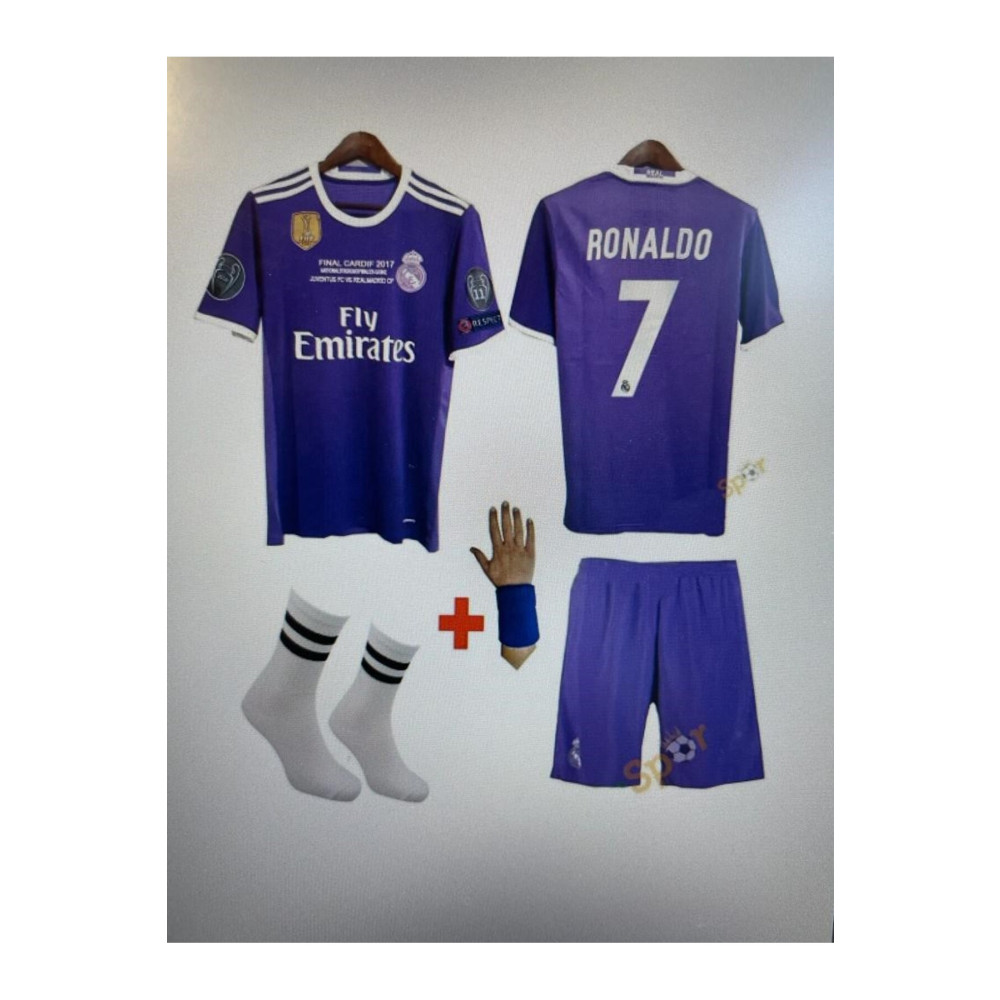 yenteks 2017 Real Madrid Cardif Ronaldo Mor 4 Lü Set Çocuk Forması Şampiyonlar Ligi 3-5 Yaş Beden Erkek Forma Fiyatı