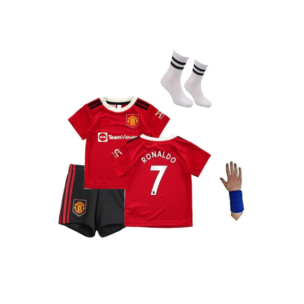 yenteks Manchester Ronaldo Çocuk Forması 4 Lü Set Forma-şort-çorap-bileklik Yeni Sezon Forma 10-11 Yaş Beden Erkek Forma Fiyatı