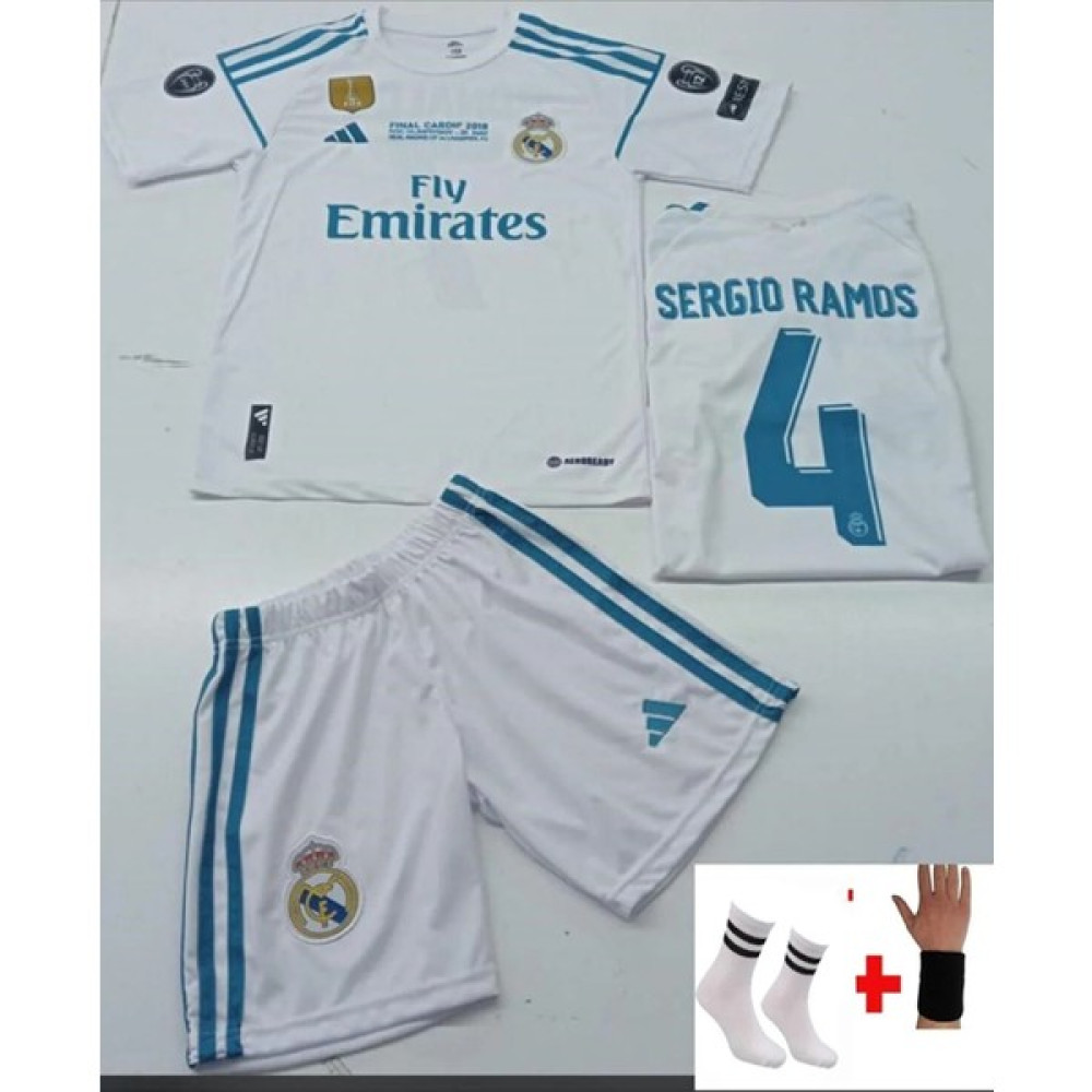 Yenteks Sergio Ramos Beyaz 2018 Real Madrid Iç Saha Çocuk Forması 4'lü Set Futbol Malzemeleri Fiyatı