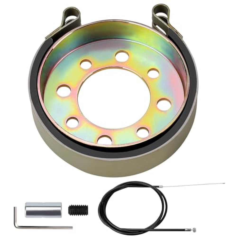 Yerbay Rear 4" Drum Brake Band Pin Brake Cable Kit for Predator 212cc 420cc 196cc Go Kart Cart Dune Yard Buggies Mini Bike ATV for Rotary 484 Azusa 2251-B Manco Bandit Critter 1492 4316 297 Yerf-Dog
