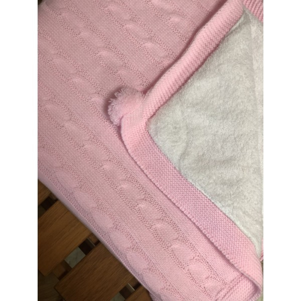 Yesda Elyaf Dolgulu Wellsoft Örme Triko Bebek Battaniyesi - Yorganı - Pembe - Yenidoğan Bebek Battaniyesi Fiyatı