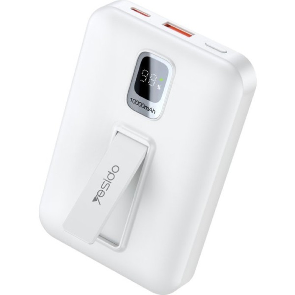 Yesido YP45 10.000 Mah 20W Dijital Göstergeli 15W Kablosuz Şarjlı Standlı Magsafe Pd Hızlı Şarj Powerbank - Siyah Taşınabilir Şarj Cihazı - Powerbank Fiyatı
