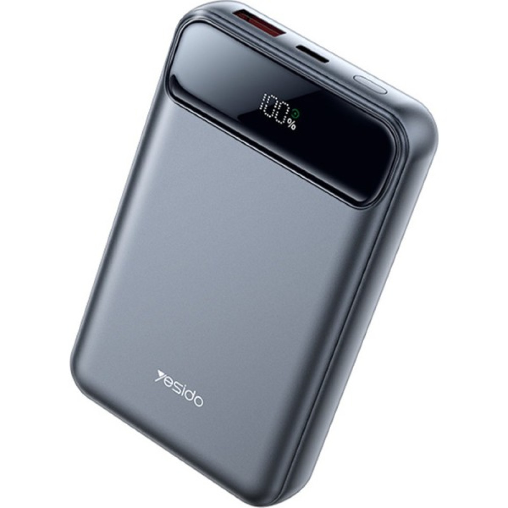 Yesido YP49 10.000 Mah Dijital Göstergeli 22.5W USB 3.0 / 20W Type-C Çıkışlı ve 15W Kablosuz Şarjlı Pd Hızlı Şarj Magsafe Powerbank - Siyah 379090 Taşınabilir Şarj Cihazı - Powerbank Fiyatı