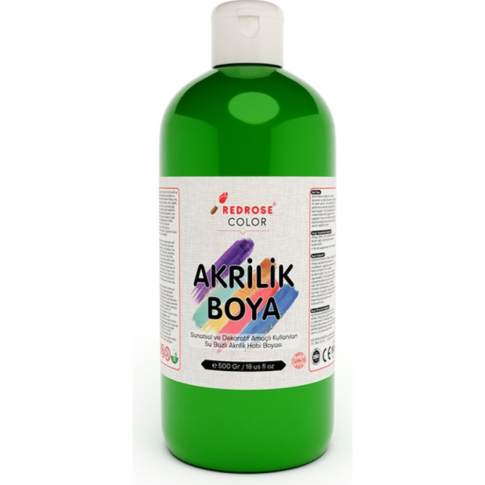 Yeşil Akrilik Boya 500 gr Sanatsal, Dekoratif, Hobi Amaçlı, Canlı Renkler Akrilik Boya Fiyatı