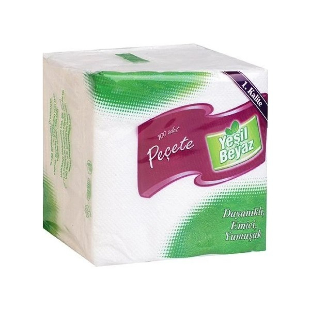 YEŞİL BEYAZ Peçete 100'lü Peçete 24 x 35 cm 2 Adet Peçete Fiyatı