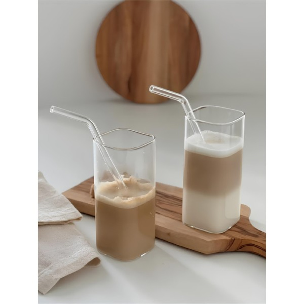 Yeşilçam Sepeti 2’li 380 ml Dikdörtgen Borosilikat Cam Bardak Trend Meşrubat Bardağı - Şeffaf Fincan / Bardak / Kahve Takımı Fiyatı