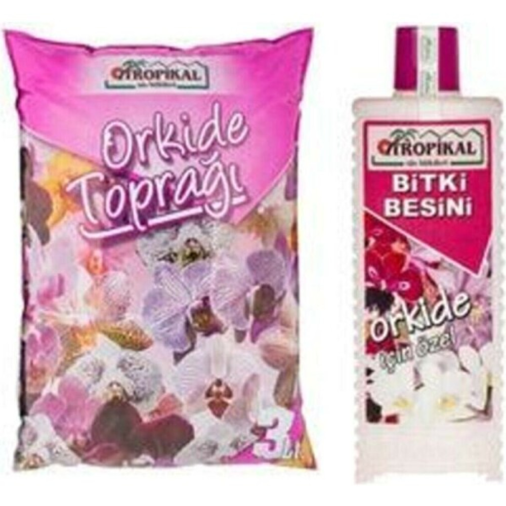 Yeşili Market Tropikal Orkide Toprağı 3 Lt + Serinova Orkide Saksı 3 Lt + 225 ml Orkide Bitki Besini Saksı ve Aksesuarları Fiyatı