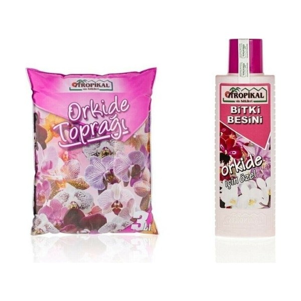 Yeşilimarket Tropikal Orkide Toprağı 3 Litre | Orkide Besini 225 ml Orkide Bakım Seti Bitki Fiyatı