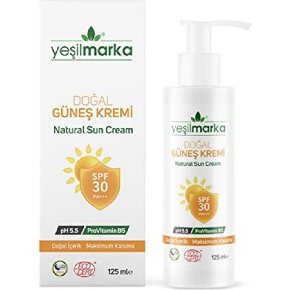Yeşilmarka Doğal Güneş Kremi 125ML - Vegan - Parabensiz - Alkolsüz - Parfümsüz - Organik Içerikli Güneş Kremleri ve Losyonları Fiyatı