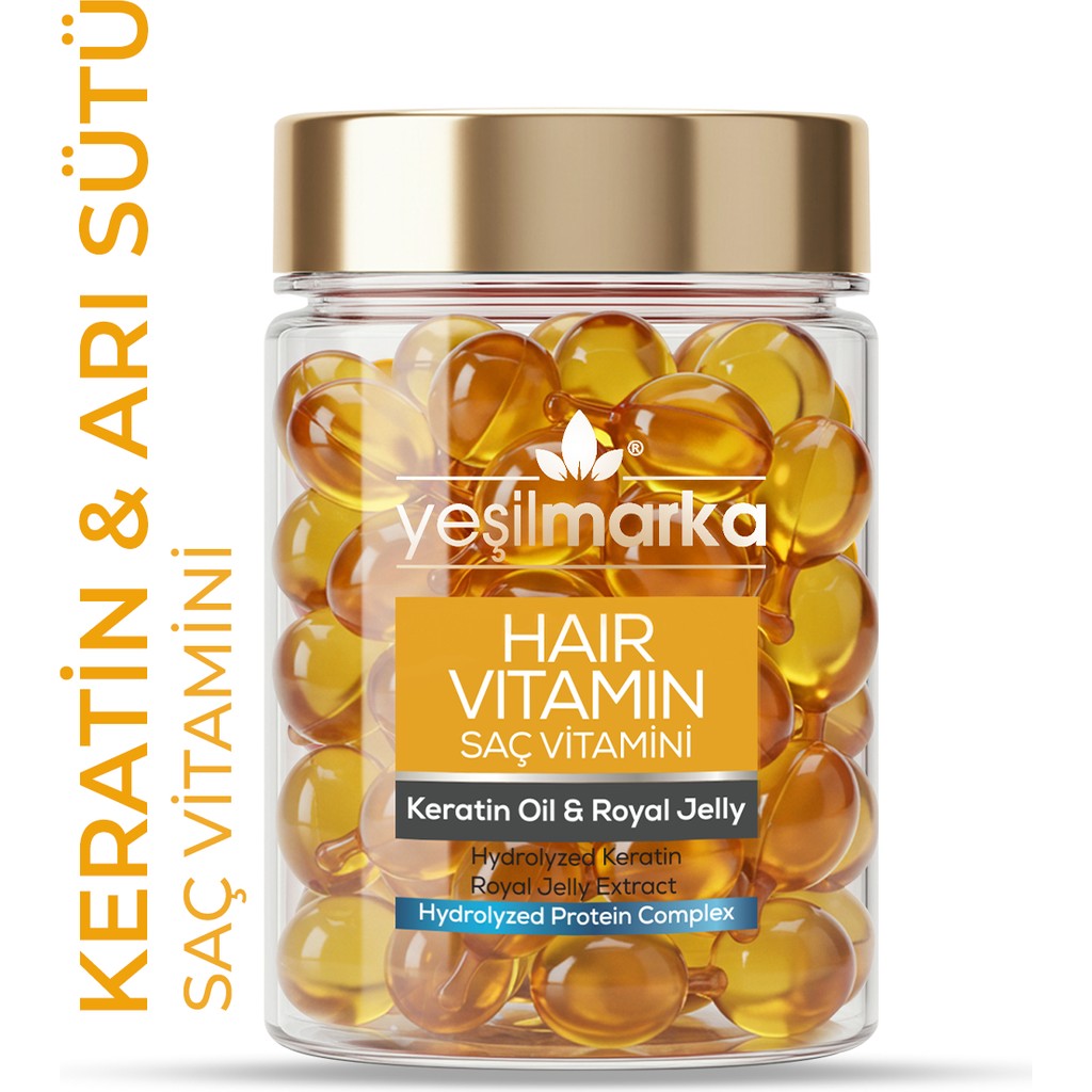 Yeşilmarka Saç Vitamini Keratin Oil-Royal Jelly 30 Kapsül Saç Bakım Maskeleri & Serumlar & Spreyler Fiyatı