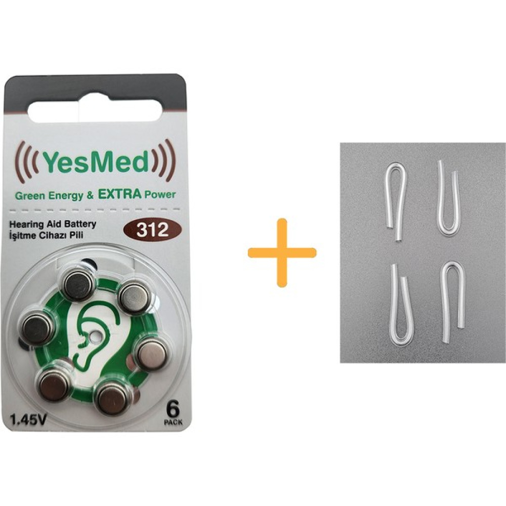 Yesmed Extra Power 312 Numara Işitme Cihazı Pili (1 Paket = 30 Adet Pil) + Hediye Işitme Cihazı Hortumu (4 Adet, Orta-Standart Olan Kıvrılmış Hortu... Şarj Cihazları & Kitler Fiyatı