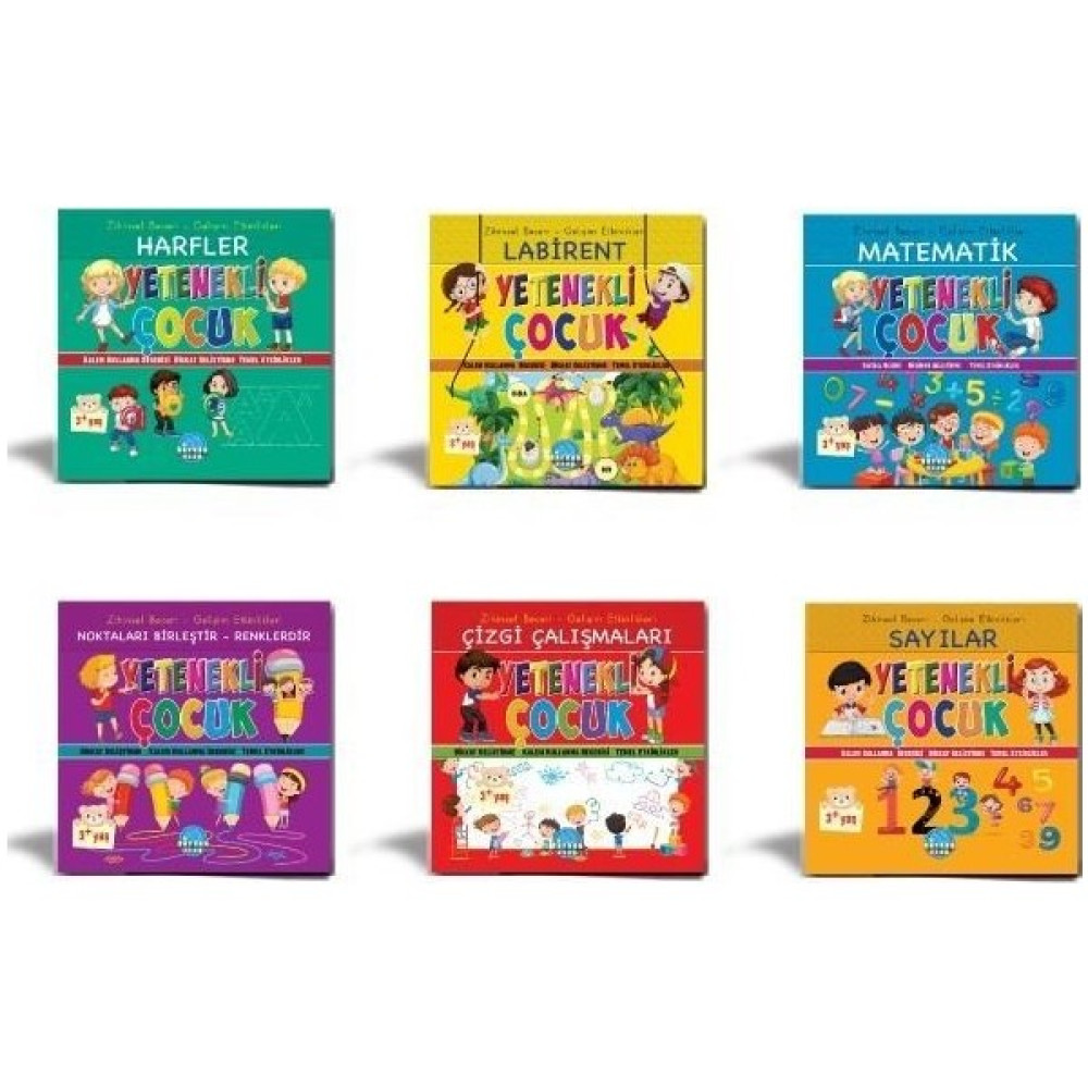 Yetenekli Çocuk Zihinsel Beceri ve Gelişim Etkinlikleri 6 Kitap - Süleyman Topcu Zeka Geliştirici Kitaplar Fiyatı