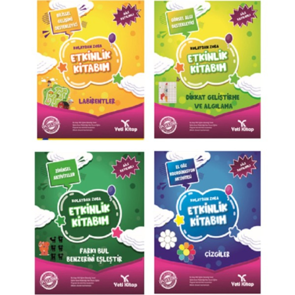 Yeti Kitap Ilk Adım 2-4 Yaş Dikkat ve Zeka Geliştirme Setim (Ciltli) Zihinsel Gelişim Kitapları Fiyatı