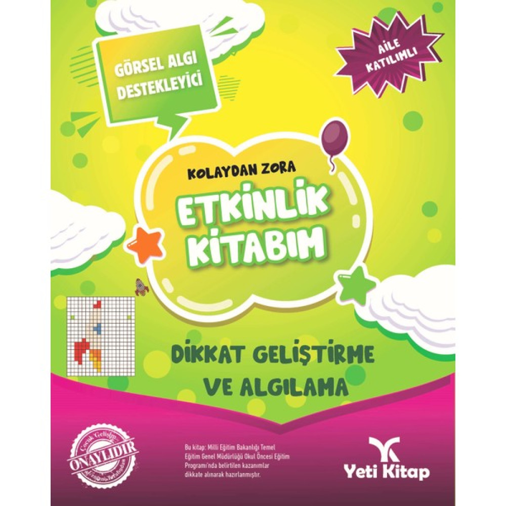 Yeti Kitap Kolaydan Dikkat Geliştirme ve Algılama Kitabım Zihinsel Gelişim Kitapları Fiyatı