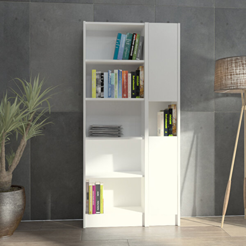 Yeti Mobilya Kuta FLAT85 Kitaplık 2 Kapaklı Kütüphane - Beyaz Kitaplık Fiyatı