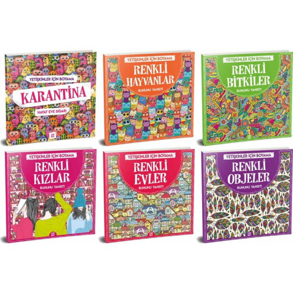 Yetişkinler İçin Boyama Seti 6 lı Sanat Mimari Kitapları Fiyatı
