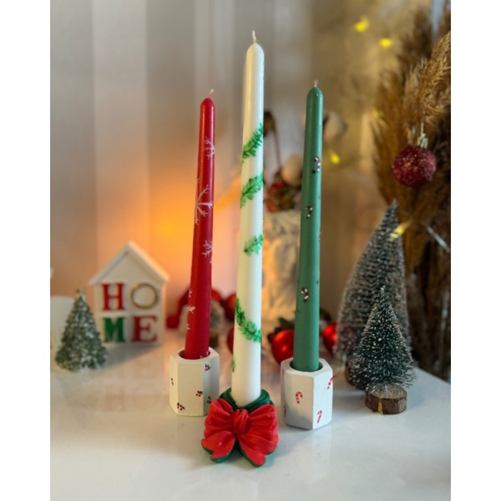 Yeyu Candles Chirstmas Şamdan Mum Seti - 6 Adet Dekoratif Mum Fiyatı