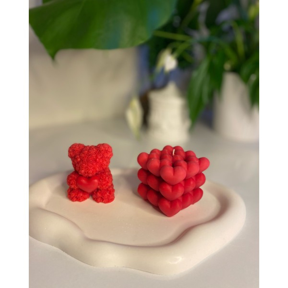 Yeyu Candles Sevgililer Günü Kırmızı Set / Happy Valentine Days - 2 Adet Dekoratif Mum Fiyatı