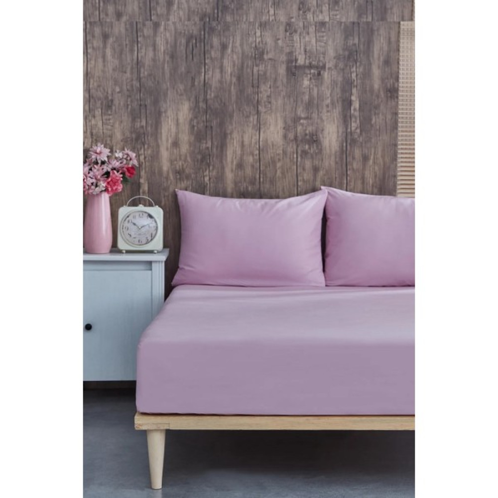 Yg Home Pamuk Çift Kişilik Lastikli Penye Çarşaf Basic 160*200+30 - 160 x 200 - Pudra Çarşaf Fiyatı