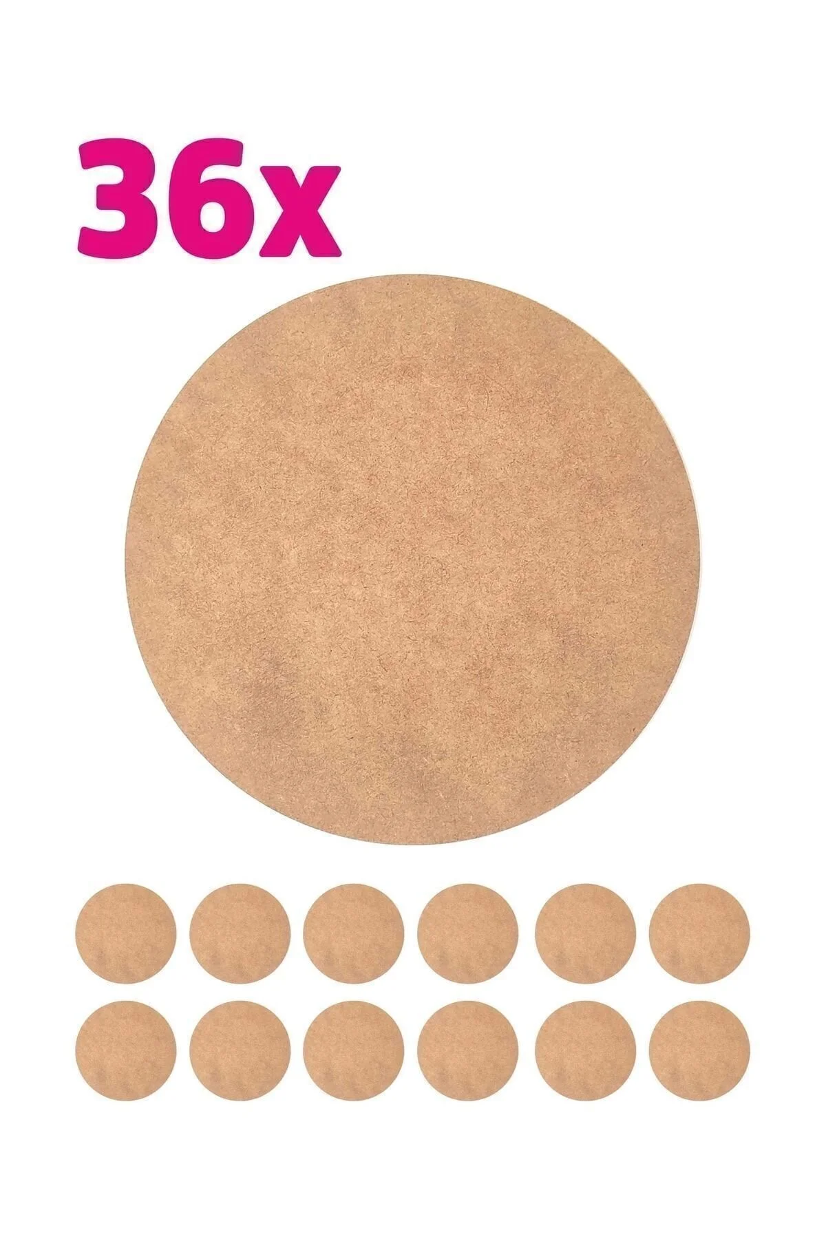 YGNPLUS Supla Levha 36 Adet 3 Mm Ham Mdf 20cm Yuvarlak Servis Altı Supla" Runner Fiyatı