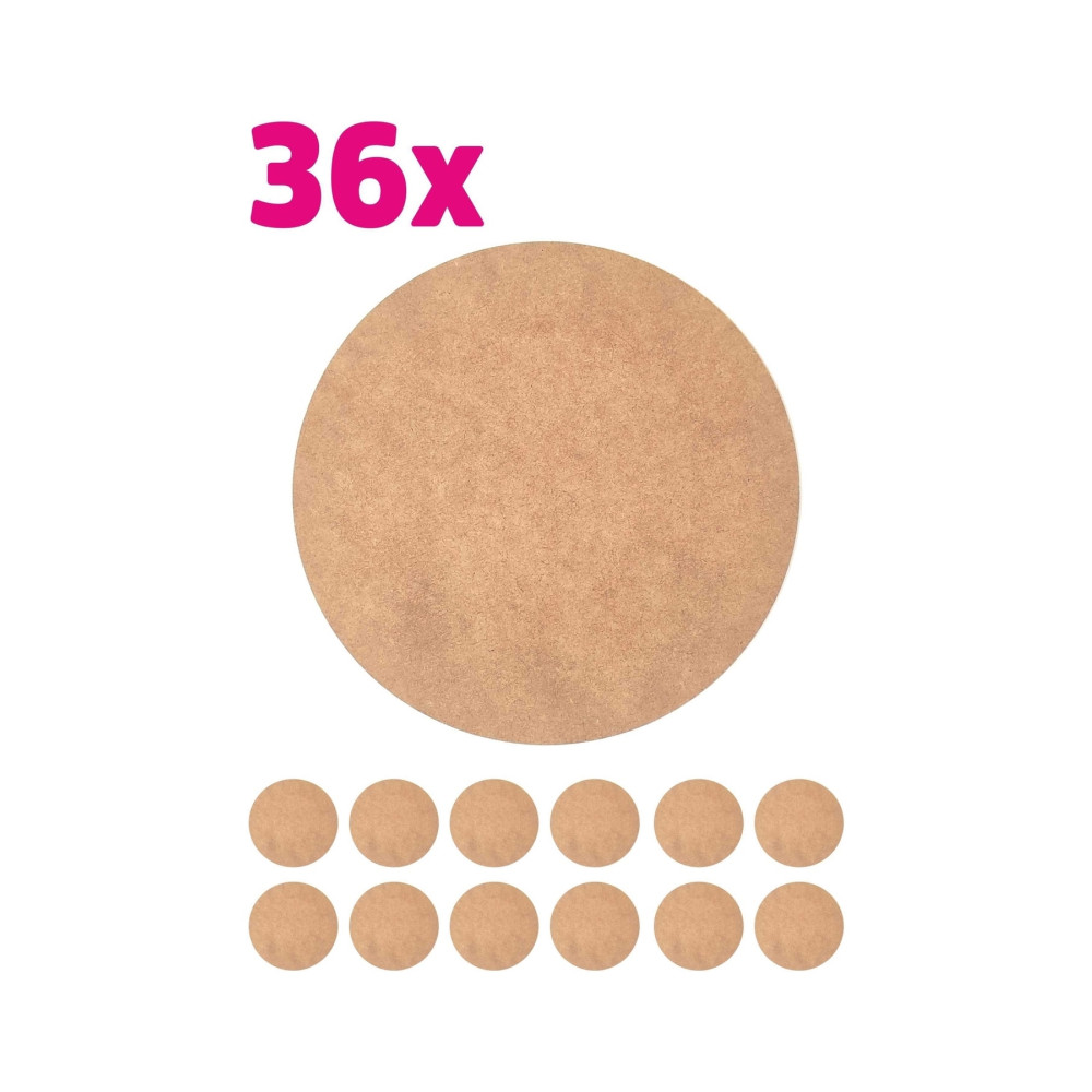YGNPLUS Supla Levha 36 Adet 3 Mm Ham Mdf 20cm Yuvarlak Servis Altı Supla Runner Fiyatı