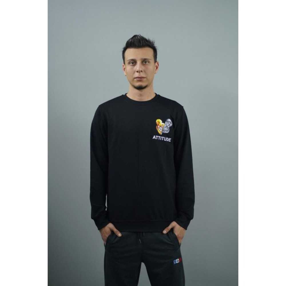 YGZ Attitude Baskılı Erkek Sweatshirt Erkek Sweatshirt Fiyatı