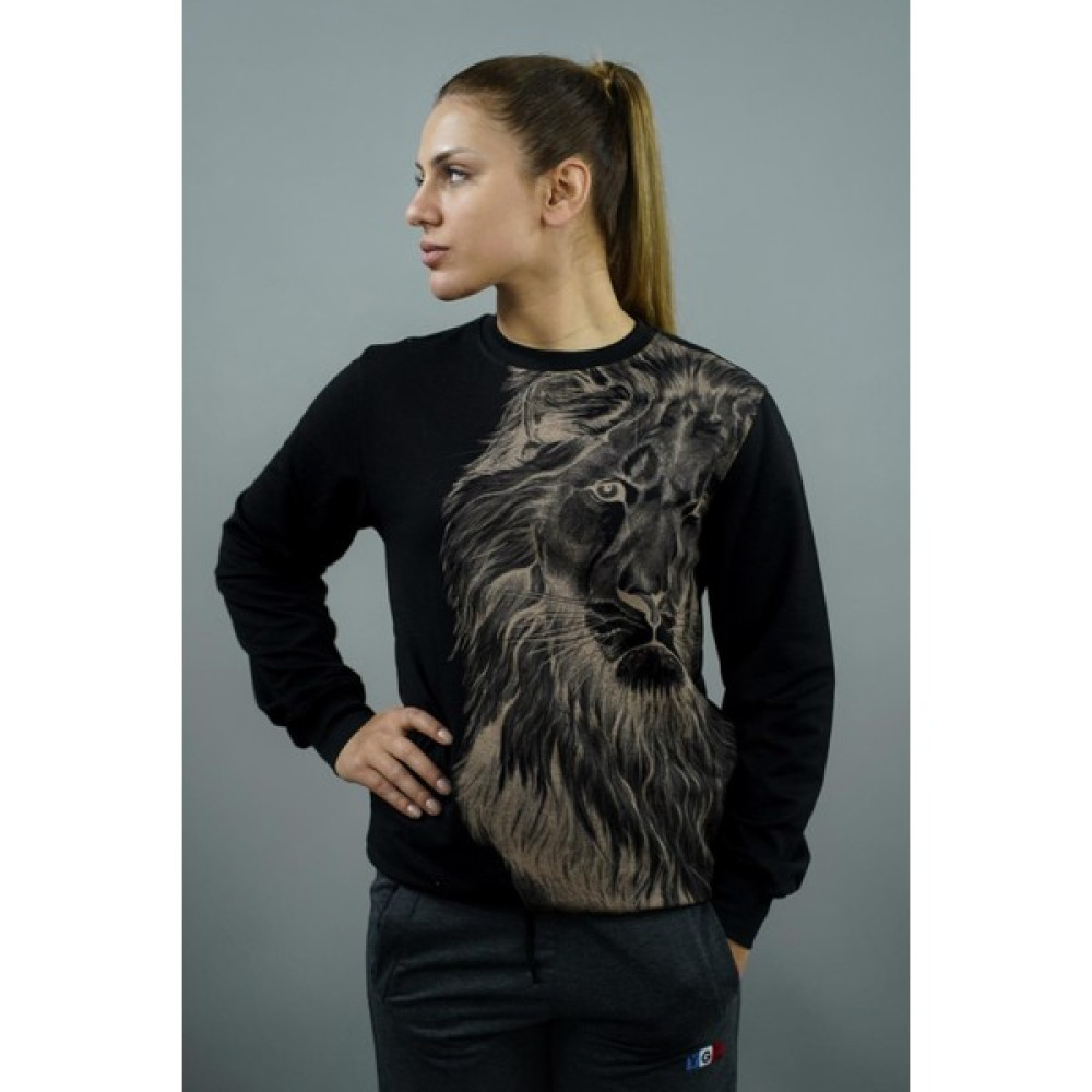 YGZ Lion Baskılı Kadın Sweatshirt Bayan Sweatshirt Fiyatı