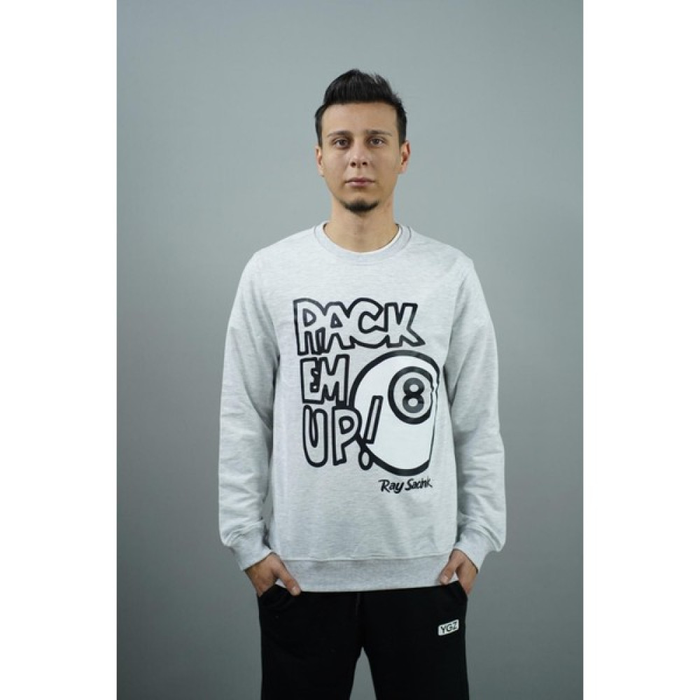 YGZ Rack Em Up Baskılı Erkek Sweatshirt Erkek Sweatshirt Fiyatı