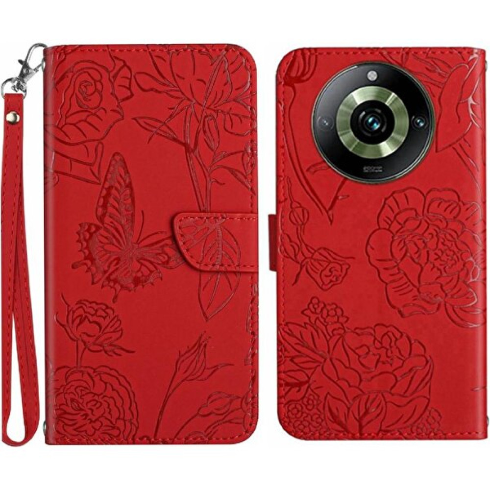 YH Market Realme 11 Pro Darbeye Deri Kılıf Anti-Damla Koruma Pu (Yurt Dışından) - Kırmızı Cep Telefonu Kılıfı Fiyatı