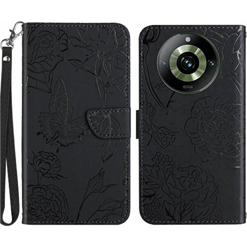 YH Market Realme 11 Pro Darbeye Deri Kılıf Anti-Damla Koruma Pu (Yurt Dışından) - Siyah Cep Telefonu Kılıfı Fiyatı